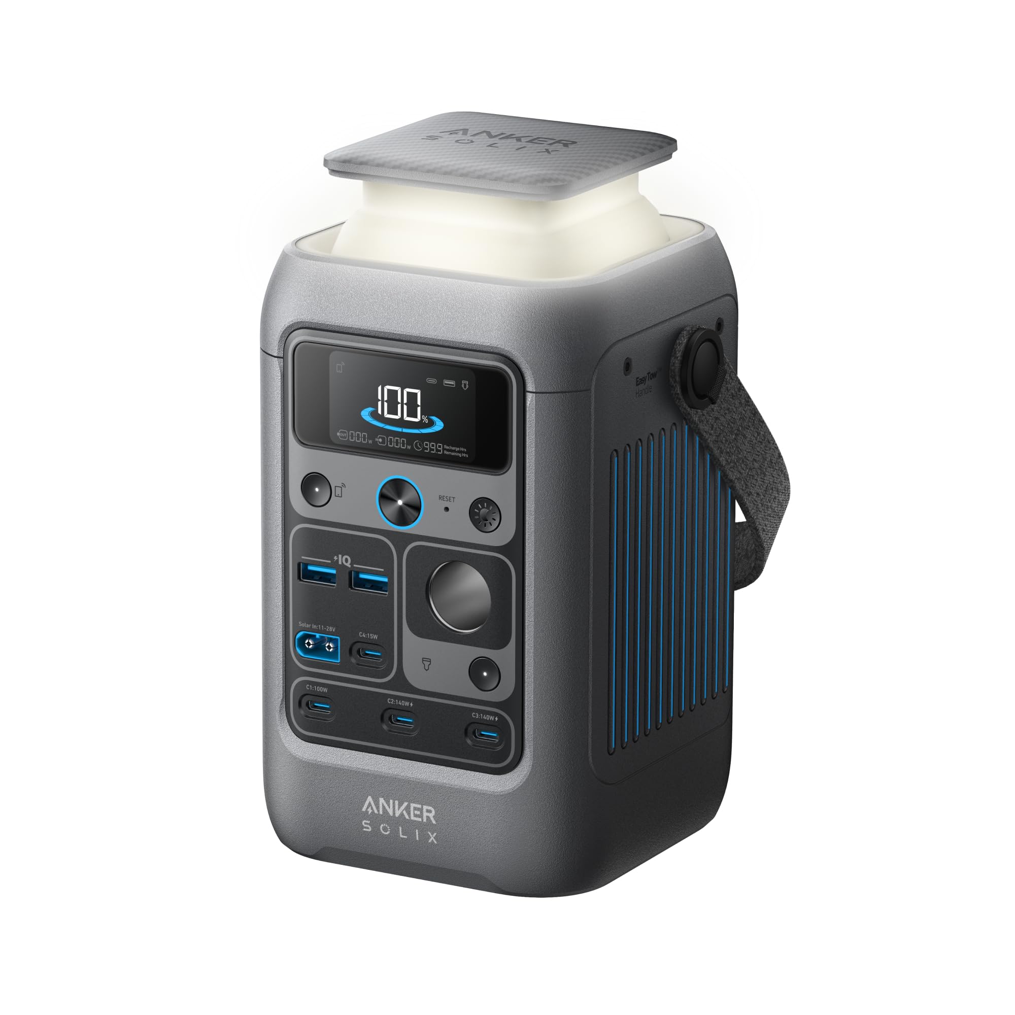 Anker Solix C300 DC Power Bank Station 288Wh Portable Power Station, 300W Solar Generator