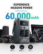Anker Solix C300 DC Power Bank Station 288Wh Portable Power Station, 300W Solar Generator